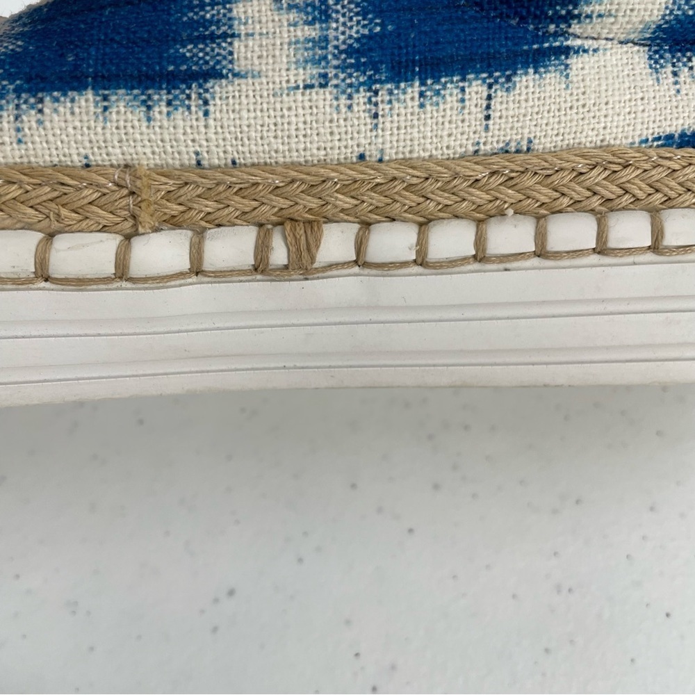 Sam Edelman Kavi Tie Dyed Espadrille Blue Cream Jute Twine Low Rise Sneakers - Picture 6 of 9